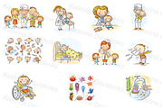 Healthcare bundle, kids and doctors, a Healthcare Illustration by Bubert Art (Thumbnail 2 of 3)