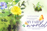 Hand-Painted My Fairy World Clipart, a Person Illustration by ArtCreationsDesign (Thumbnail 15 of 15)
