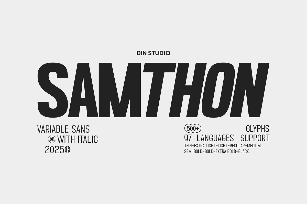 Samthon, a Font by din-studio.com (Photo 1 of 16)