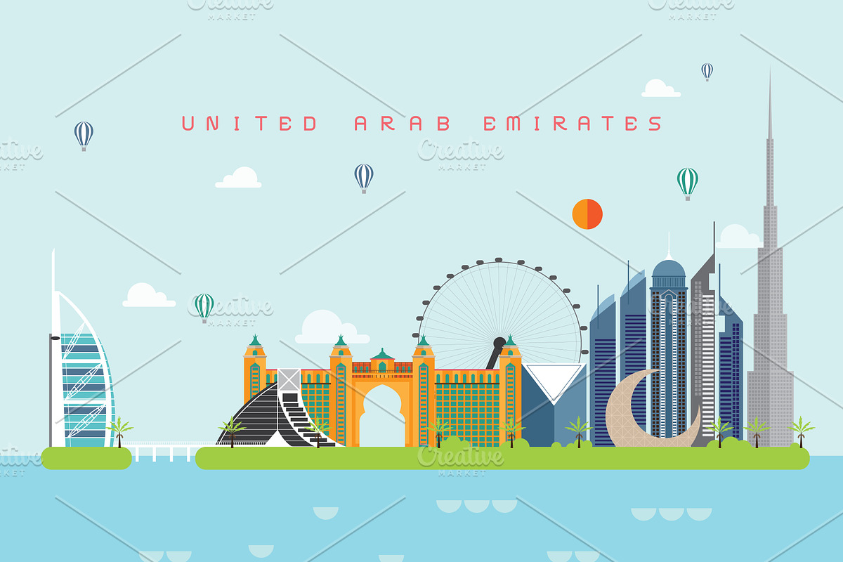 Landmarks Travel and Journey Vector, an Illustration by Noree (Photo 5 of 6)