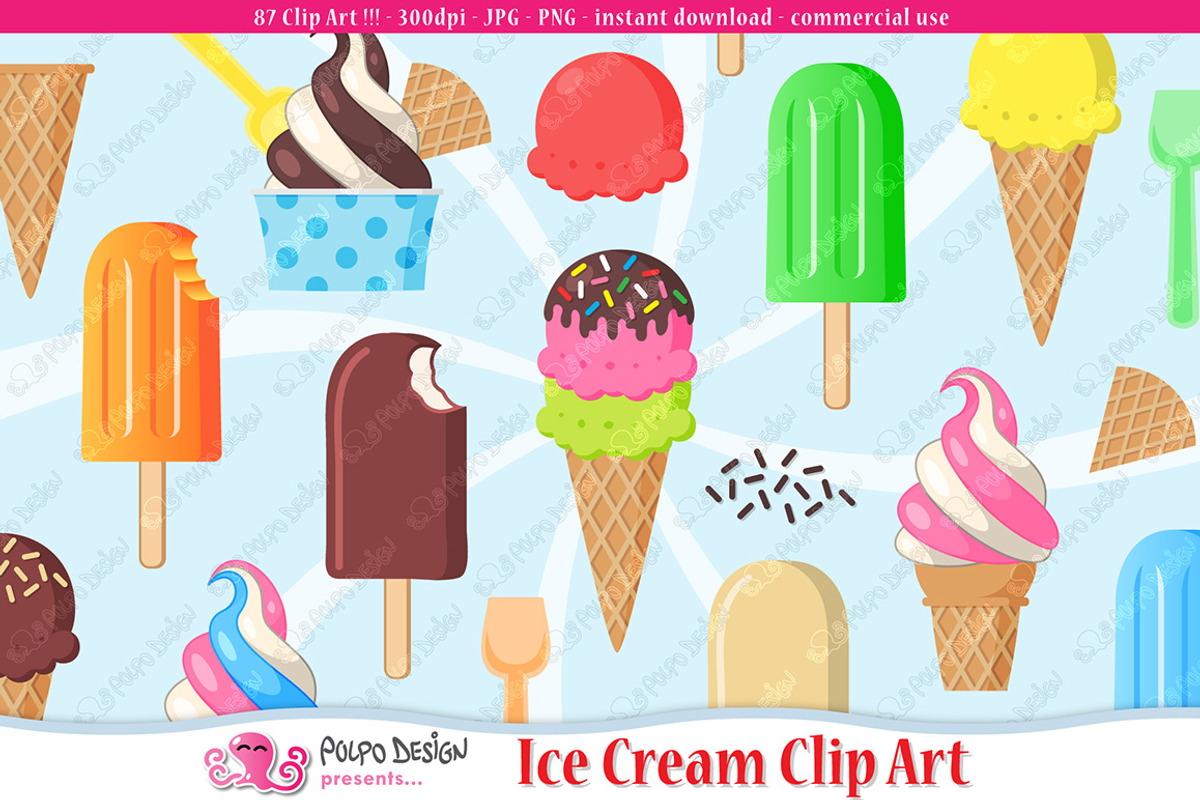 Ice Cream clipart, an Object Graphic by PolpoDesign (Photo 1 of 5)