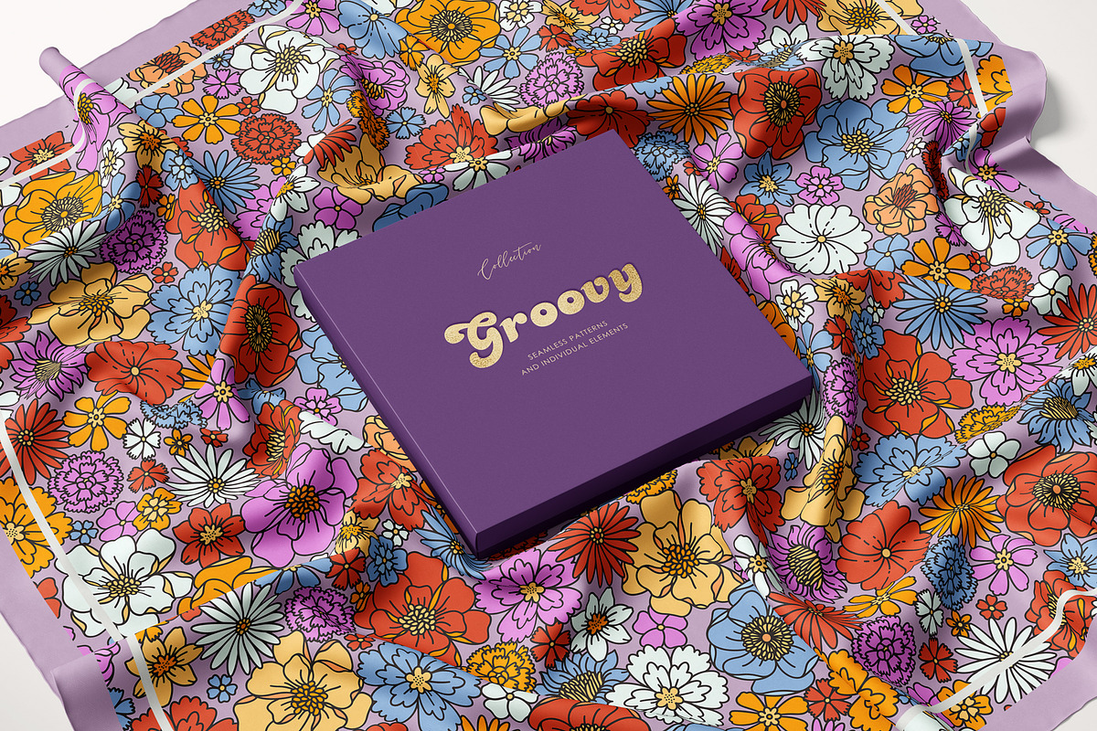 Groovy - Cliparts and Patterns, a Pattern Graphic by PatrushevaYana (Photo 2 of 14)