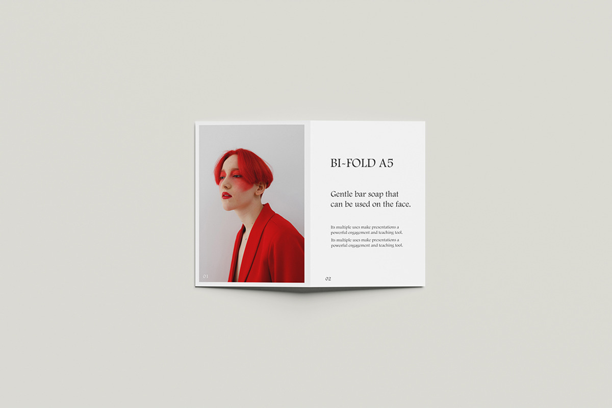 A5 Bi-fold Mockup, a Books & Magazine Mockup by mahhyud (Photo 4 of 5)