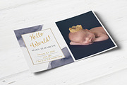 Watercolor birth announcement, an Invitation Template by annago (Thumbnail 1 of 2)