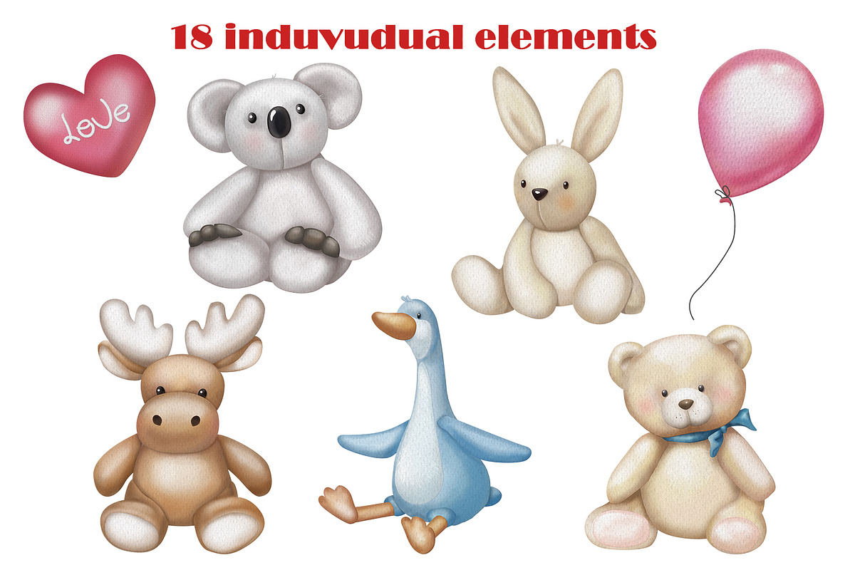 Cute toy animal illustration, an Animal Illustration by DamriNa art (Photo 2 of 8)