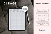 Monthly Bill Organizer Template, a Print Template by Snapybiz (Thumbnail 4 of 10)