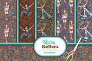 Retro Roller Skates Doodle Patterns, a Pattern Graphic by Sketchbook Designs (Thumbnail 8 of 10)