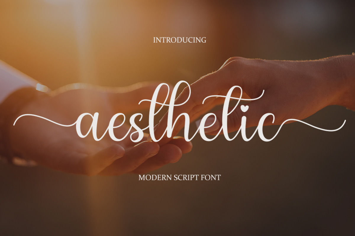 Aesthetic Font, a Script Font by Cut Story (Photo 1 of 8)