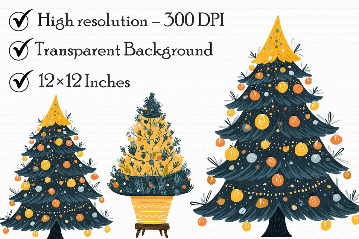 Christmas Tree Clipart, an Illustration by Libby Wishes (Photo 5 of 7)