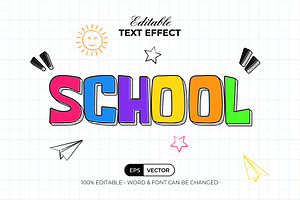 School Text Effect Fun Style, a Layer Style Add-On by Mockmenot