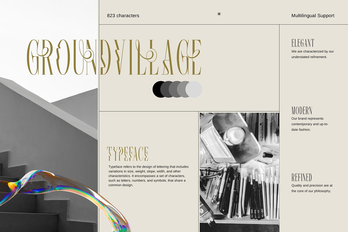 Ground Village Typeface, a Sans Serif Font by alit design (Photo 2 of 17)