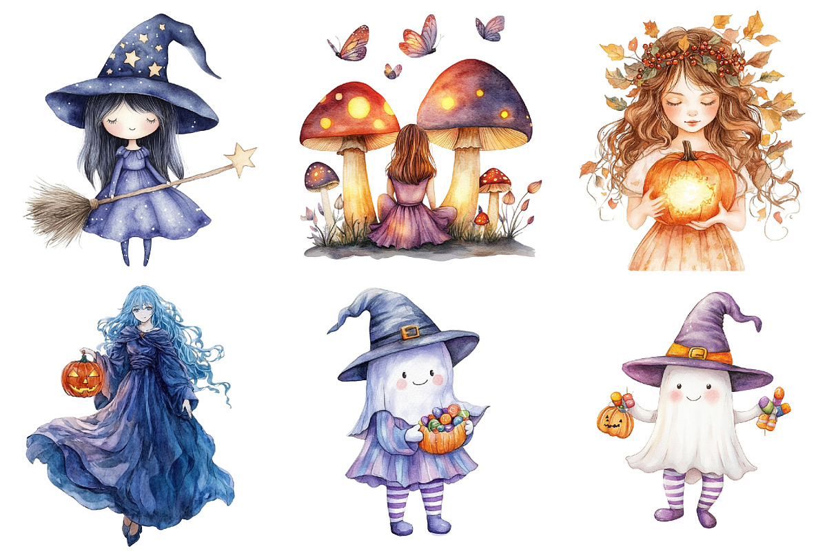 Cute Halloween Girl Sublimation, a Seasonal Illustration by CitraGraphics (Photo 2 of 4)