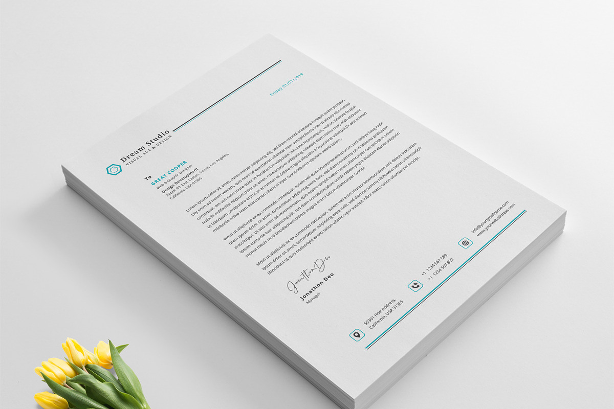 Letterhead, a Stationery Template by TelaTemplates (Photo 2 of 8)