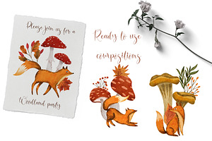 Woodland Autumn Clipart & Patterns