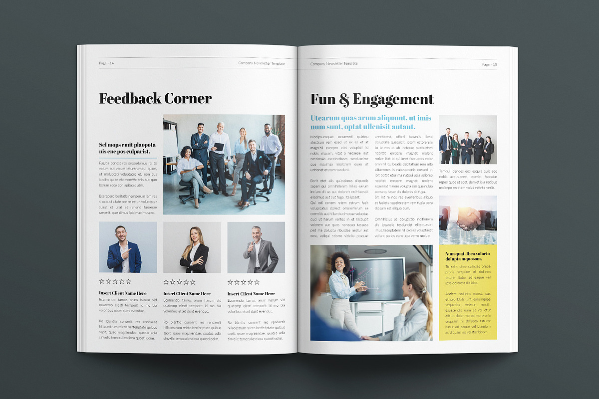 Company Newsletter Template, a Brochure Template by E-Type (Photo 6 of 7)