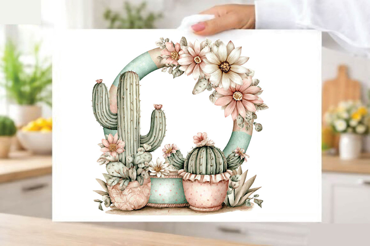 Whimsical Summer Cactus Clipart Bund, an Illustration by SVGArt (Photo 7 of 9)