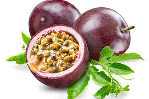 Dark purple passion fruits, a Food & Drink Photo by Volff