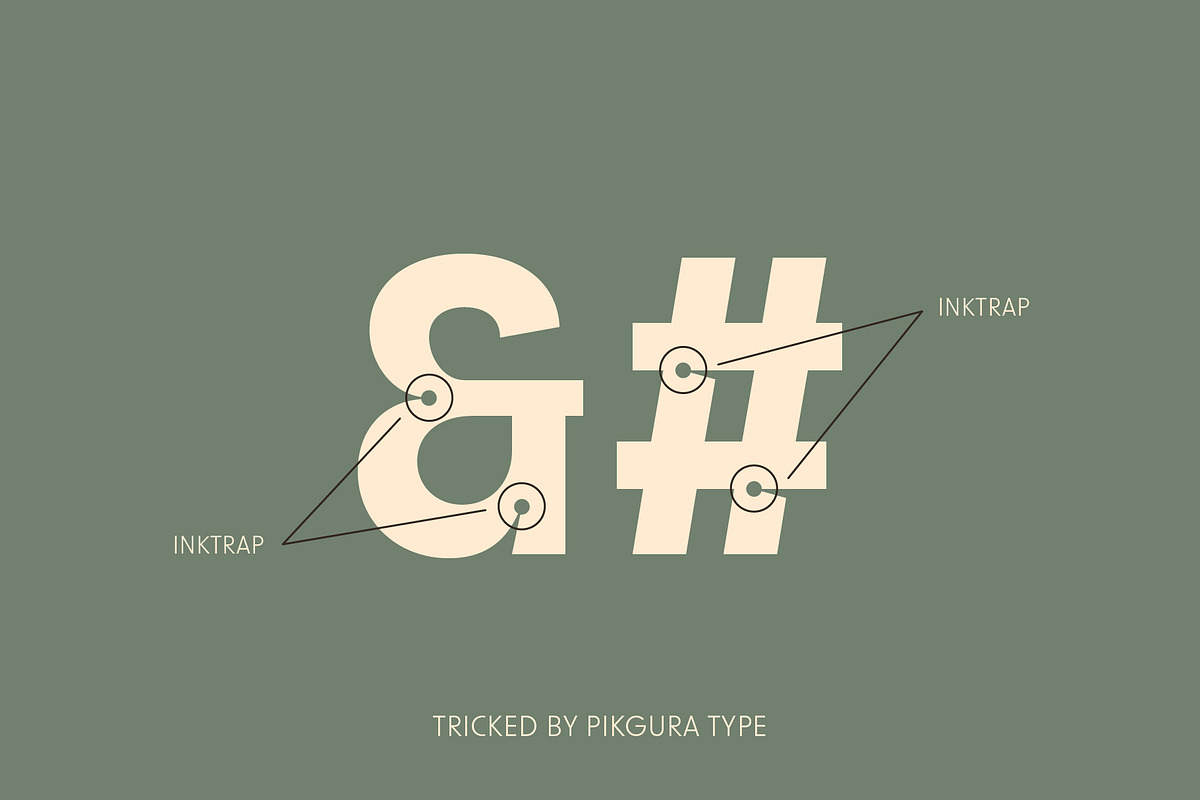 Tricked - Inktrap Font, a Sans Serif Font by Pikgura (Photo 4 of 5)