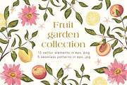 Fruit garden vector patterns, a Pattern Graphic by TaityG (Thumbnail 1 of 6)