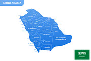 Detailed map of Saudi Arabia, an Illustration by Vector Shop (Thumbnail 3 of 5)