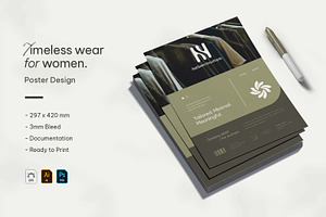 Timeless Wear For Women - Poster, a Poster Template by VUNIRA
