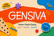 Gensiva - Playful Display Font, a Handwritten Font by Solutype (Thumbnail 1 of 12)