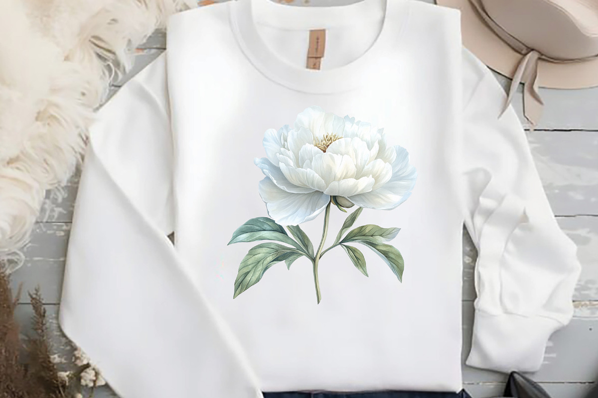 White Flowers Png Watercolor White P, an Illustration by DreamCafeArt (Photo 5 of 7)