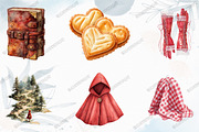 Little Red Riding Hood Clipart, a Graphic by designcity5 (Thumbnail 3 of 5)