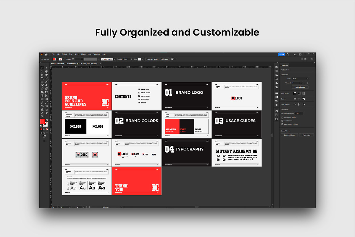 Minimal Brand Style Guide Template, a Branding & Logo Template by Moody Designs (Photo 5 of 6)