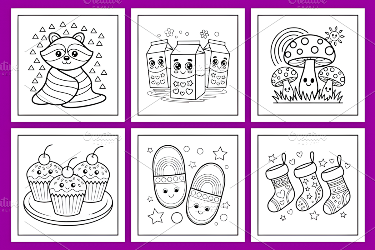 Bold and Easy Cute Stuff Coloring, a Decorative Illustration by Design Station (Photo 4 of 4)