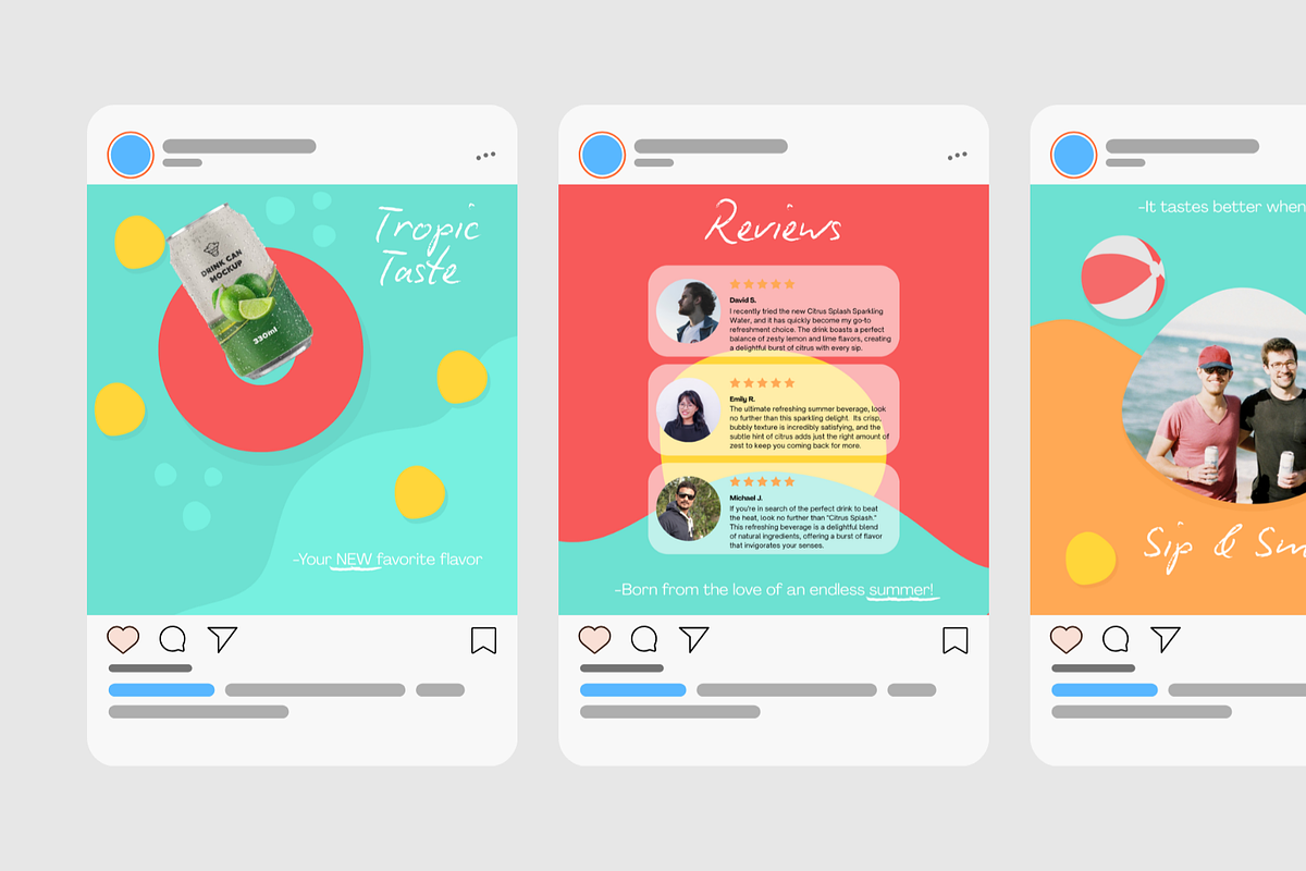 Summer Refreshing Instagram Post, a Social Media Template by Cam Design (Photo 4 of 4)