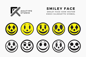 Smiley Face Icon Vector, an Icon by Akatype Studio