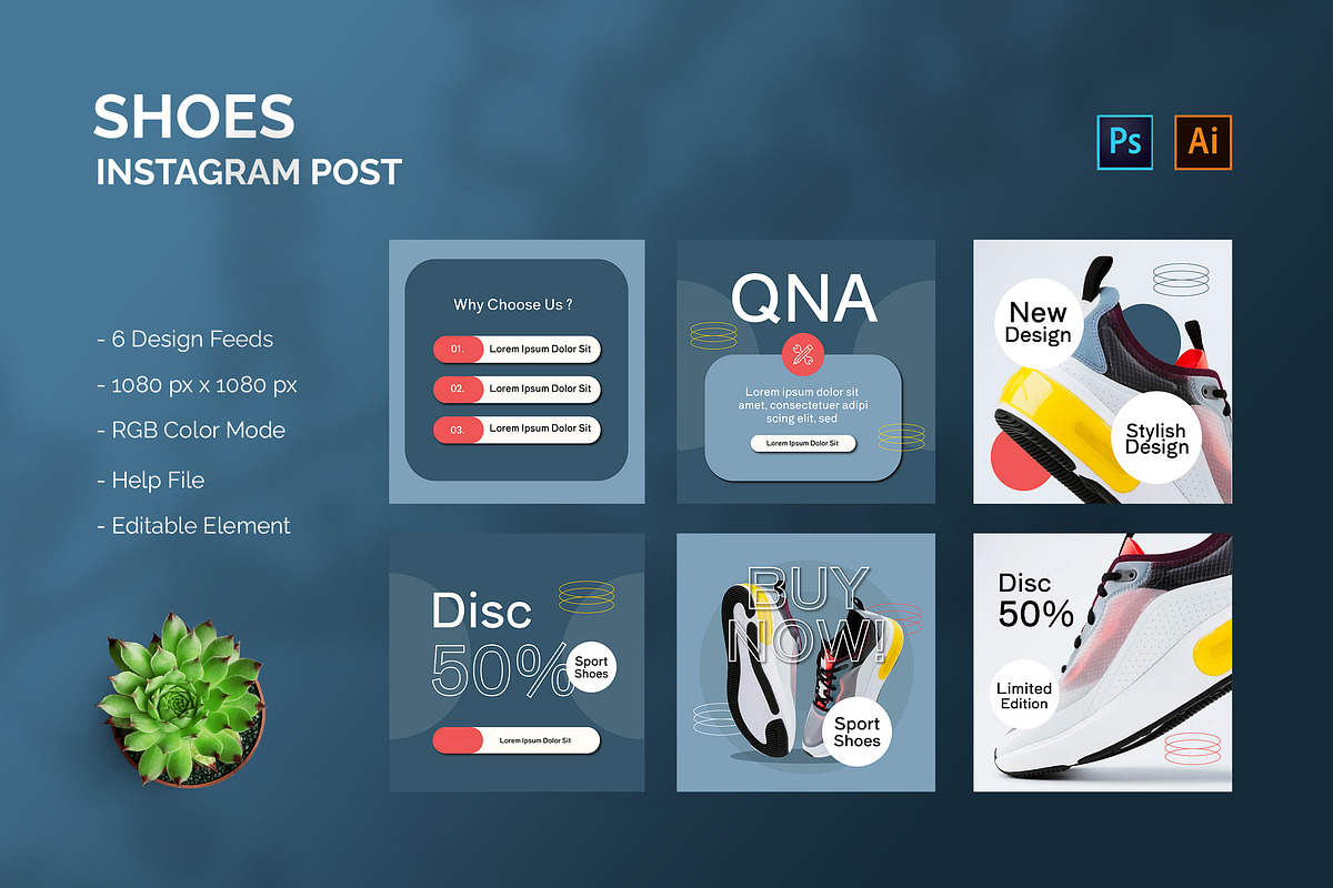 Shoes - Instagram Post, a Social Media Template by StreaksideStd