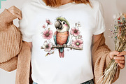 Whimsical Spring Macaws Clipart, an Illustration by CreationArt (Thumbnail 4 of 7)