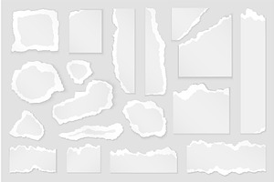 Torn white paper pieces different, a Texture Illustration by Lemberg Vector