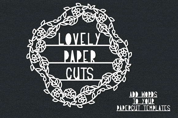 Lovely Paper Cuts - Underlined Type preview 6