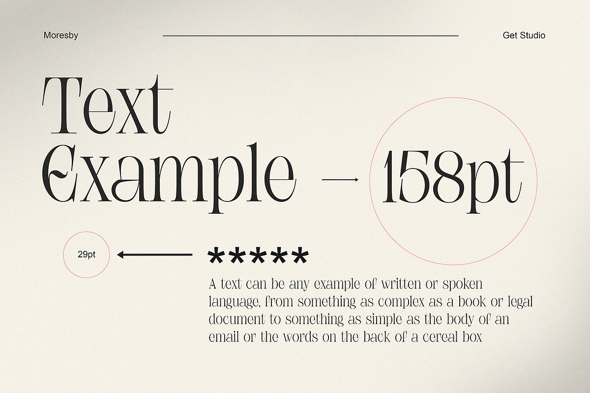 Moresby - Aesthetic Serif Typeface, a Serif Font by Get Studio (Photo 4 of 11)