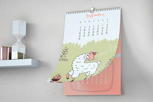 Calendar 2024 With Cute Llamas Bonus