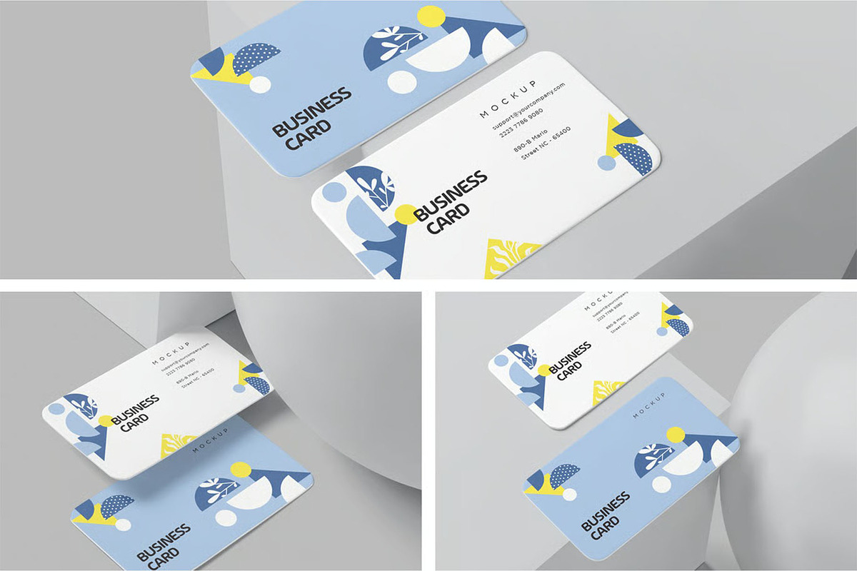 Business Card Mockup Round Corners, an Advertising Mockup by megostudi0 (Photo 1 of 5)