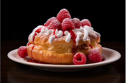 Delicious Raspberry puffs bakery, a Background Photo by Ylivdesign