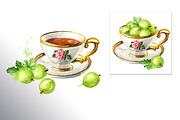 Amber Gooseberry. Watercolor set, a Food Illustration by Daria Ustiugova (Thumbnail 18 of 23)