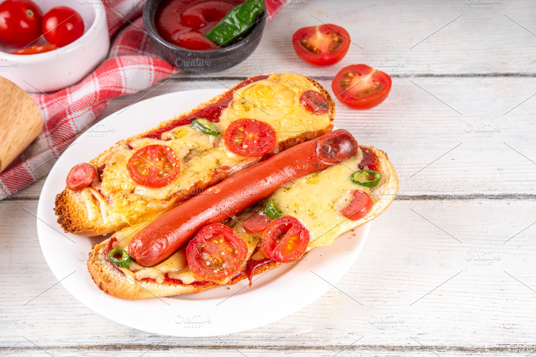 Tasty gourmet pizza dogs, a Food & Drink Photo by Rimma