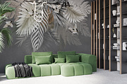 Wallpaper mockup Luxury living room, a Household Mockup by Hunny Badger (Thumbnail 4 of 9)