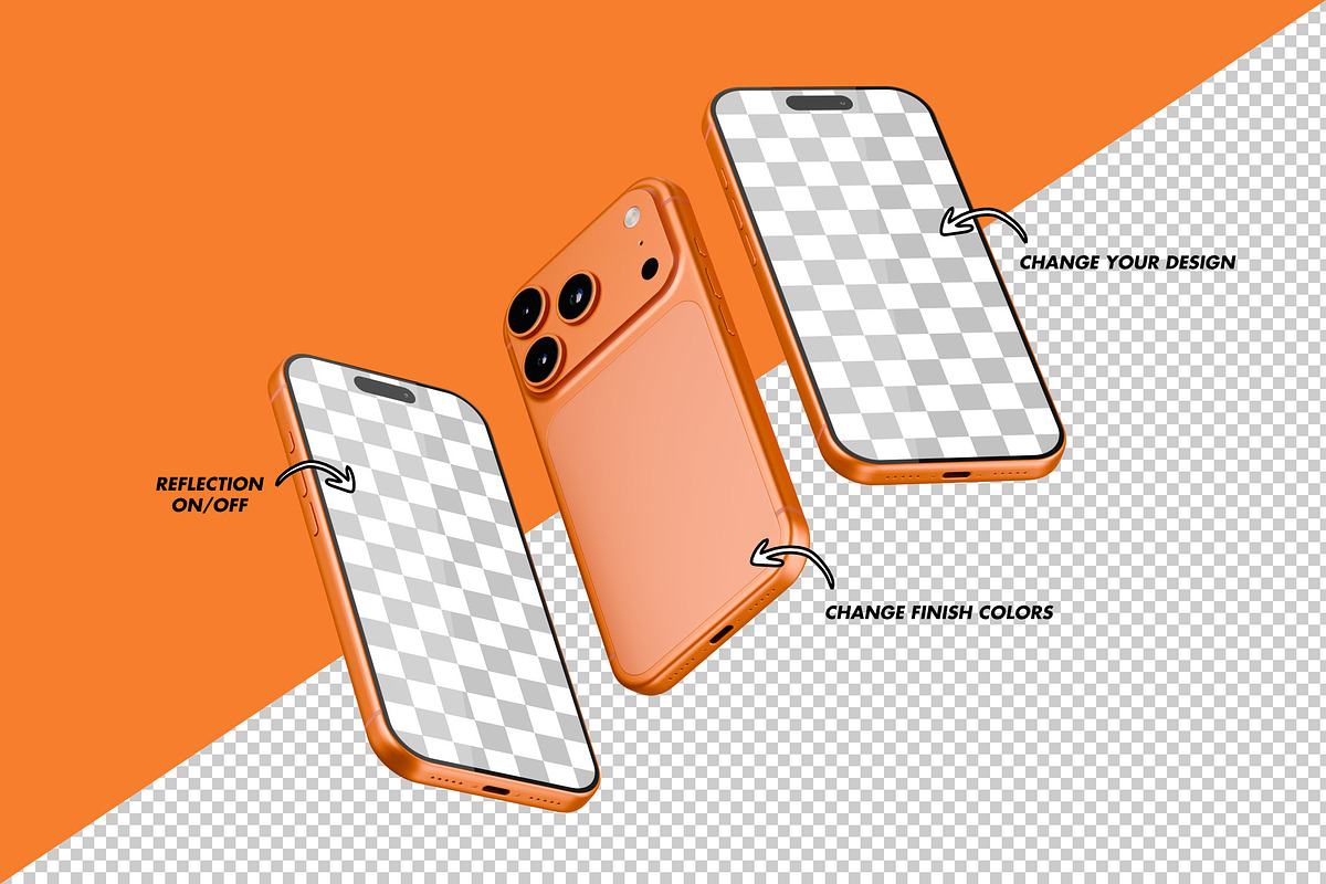 iPhone 17 Pro Mockup, an iPhone Mockup by itefan Studio (Photo 2 of 3)