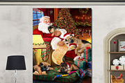 German Shepherd Dog Xmas Wall Art, an Animal Illustration by Art Paradise Studios (Thumbnail 2 of 3)