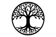 Tree of Life Silhouette Bundle, an Object Graphic by hafijul (Thumbnail 2 of 4)