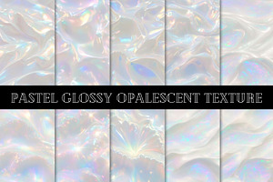 40 Pastel Glossy Opalescent Texture