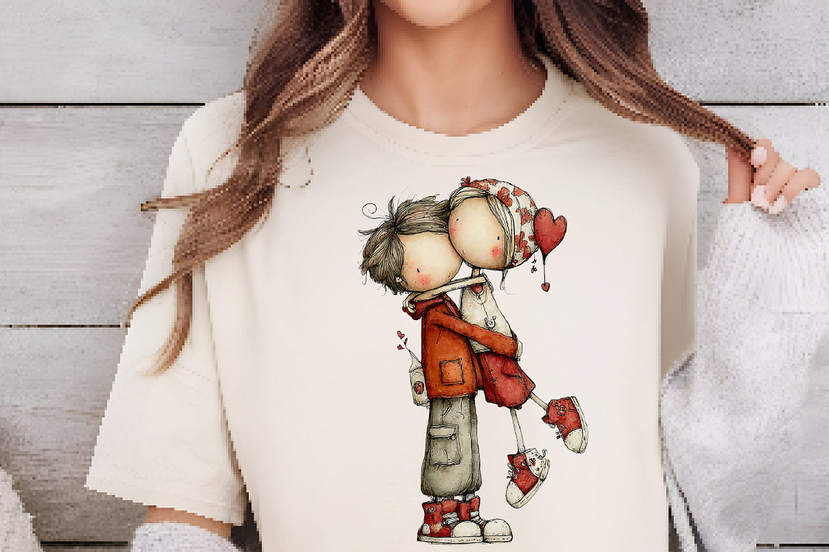 Romantic Valentine Couple Clipart, an Illustration by DreamCafeArt (Photo 4 of 6)