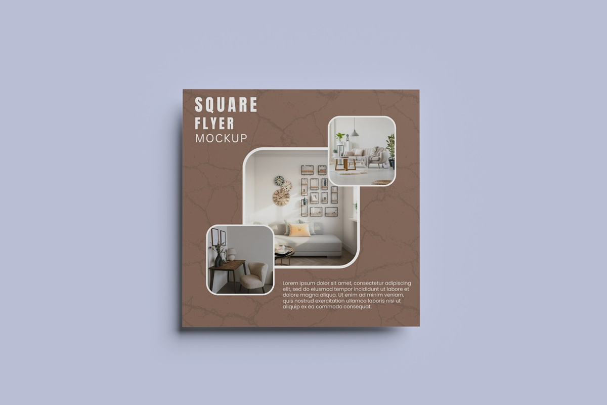 Square Flyer Brochure Mockup., an Advertising Mockup by GraphicWindow (Photo 5 of 7)