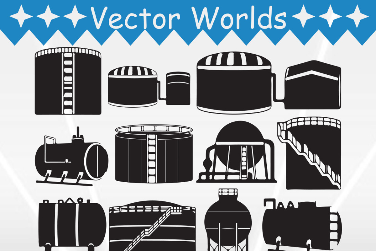 Oil Tank Storage Svg, Oil Tank Svg, an Object Graphic by VectorWorlds (Photo 3 of 3)